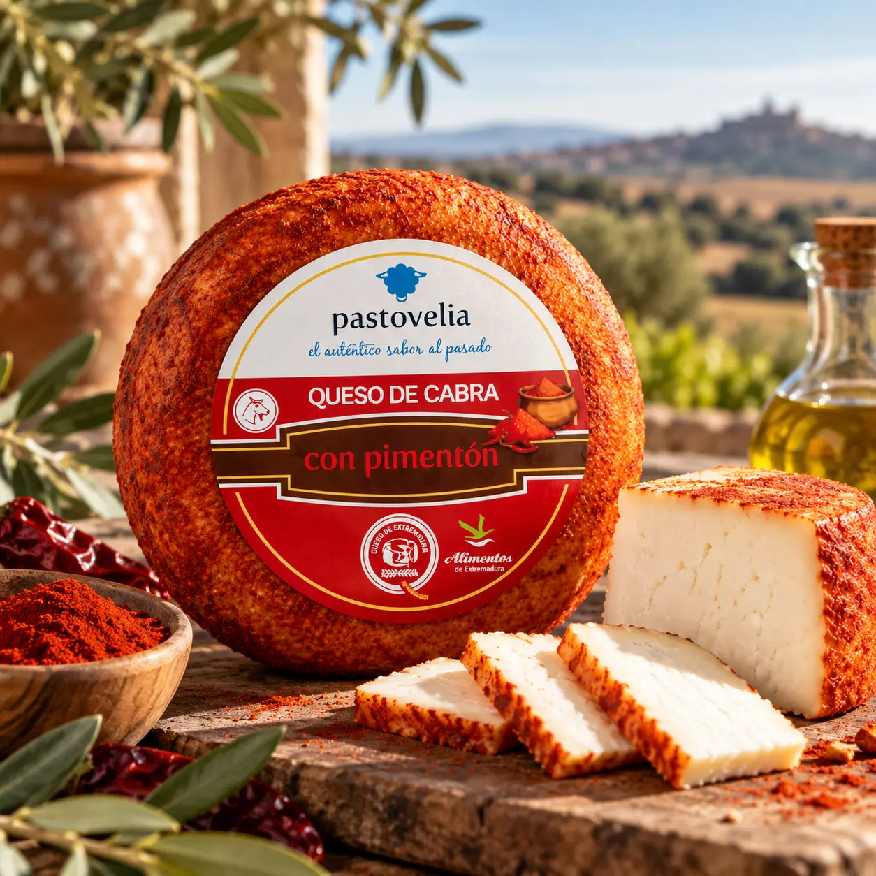 Queso de Cabra con Pimentón de la Vera entorno