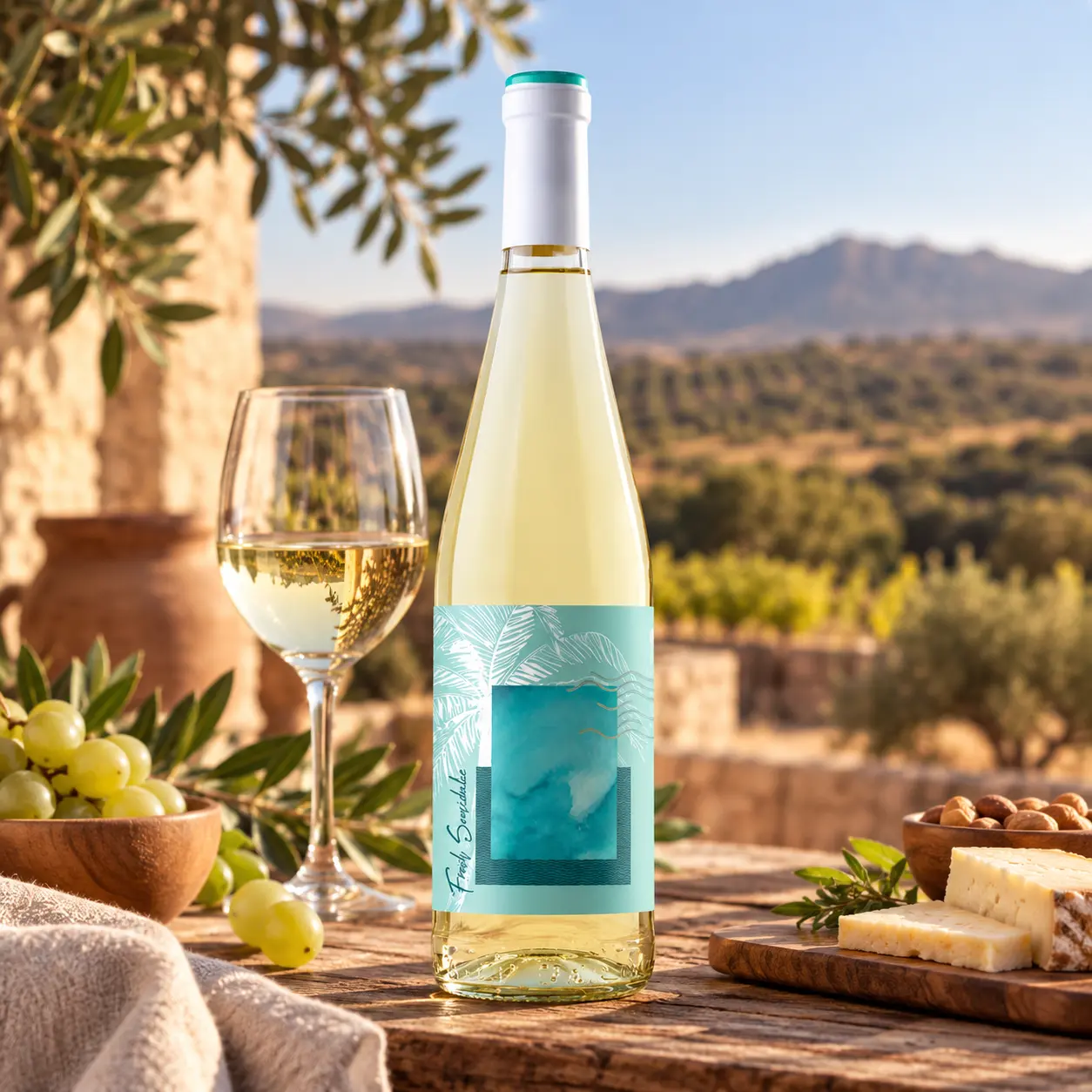 Vino Blanco Semidulce de Uva Pardina de Extremadura entorno
